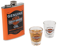 Harley Davidson Oil Can Flask Set