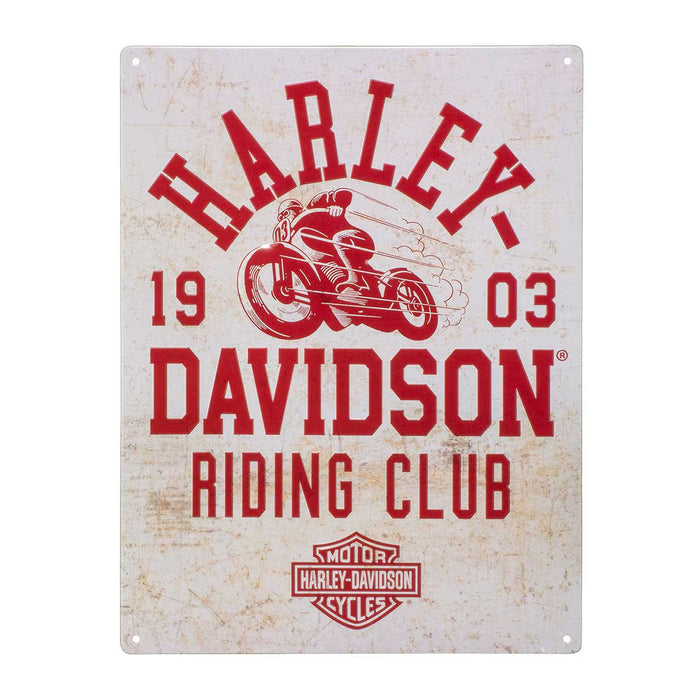 Harley Davidson Riding Club Tin Sign