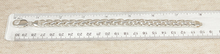 Heavy & Elegant Sterling Silver Rope Link Bracelet – 7½ Inches
