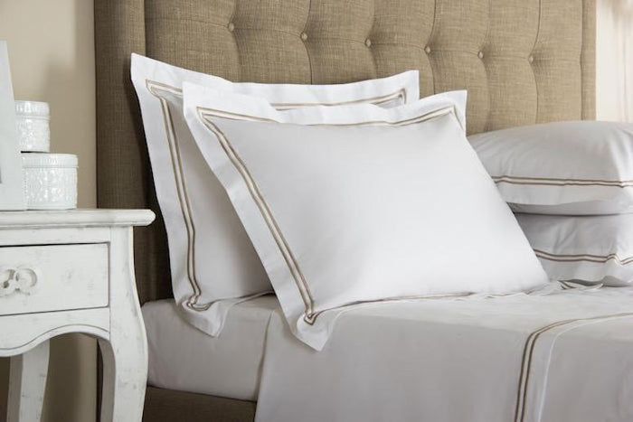 King Sheet Set / WHITE/KHAKI