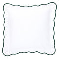 Hunter Green Pique Scallop Shams