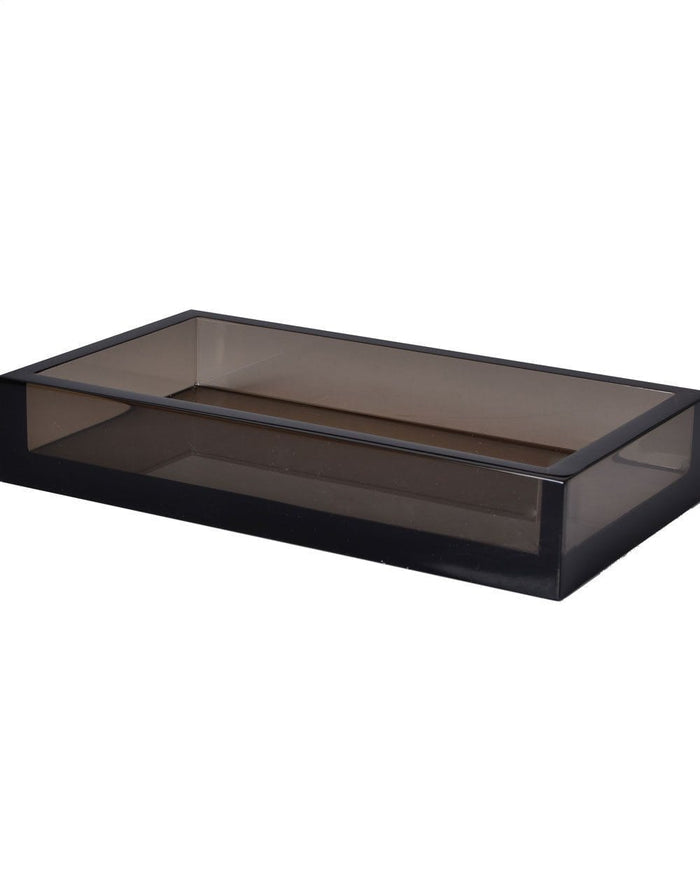 Fig Linens - Mike & Ally Smoked Ice Lucite Tray