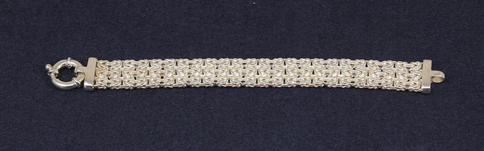 Impressive Italian Designer Silver 3 Strand Designer Rope Bracelet