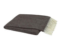 Lands Downunder Italian Herringbone Chestnut Brown Throw by Lands Downunder - 51" x 67" Throw Chestnut Brown at FIG LINENS AND HOME - 1