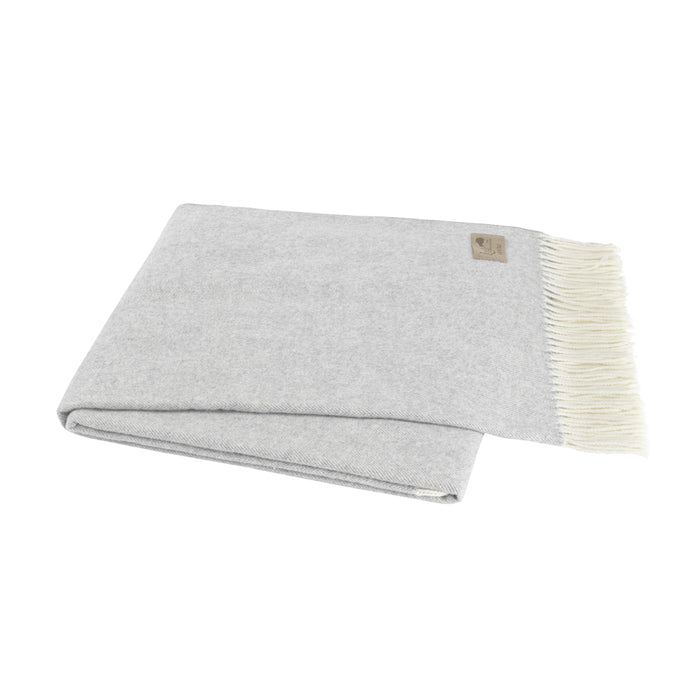 Italian Herringbone Throw, Light Gray