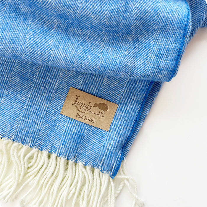 Italian Herringbone Throw, Marina