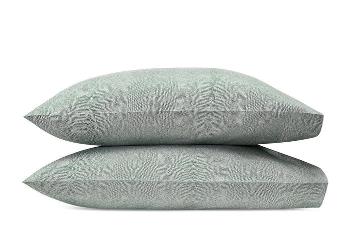 Matouk Jasper Pillowcases Pair at Fig Linens and Home Grass Green