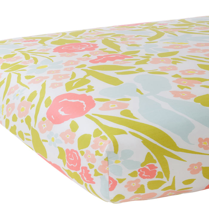 Jenny Coral Crib Sheet