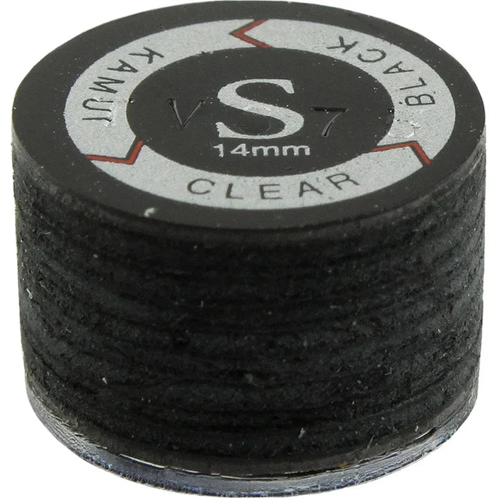 Kamui Clear Black Billiard Cue Tip - Soft 14mm