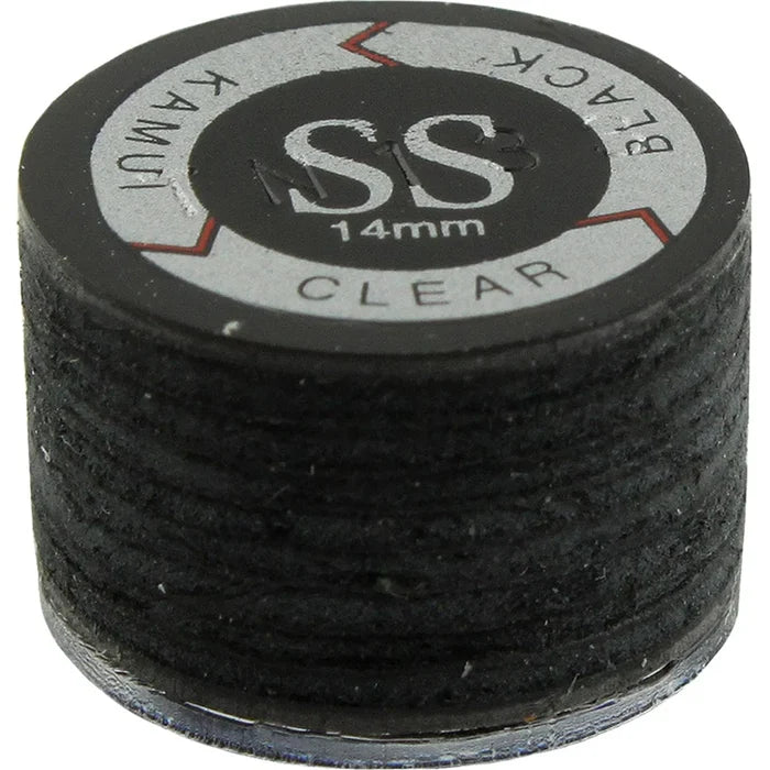 Kamui Clear Black Billiard Cue Tip - Super Soft 14mm