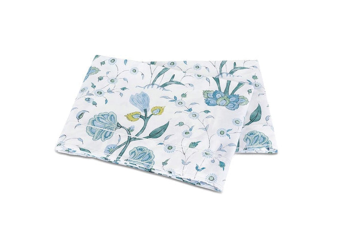 Khilana Blue Flat Sheet by Matouk Schumacher | Fig Linens