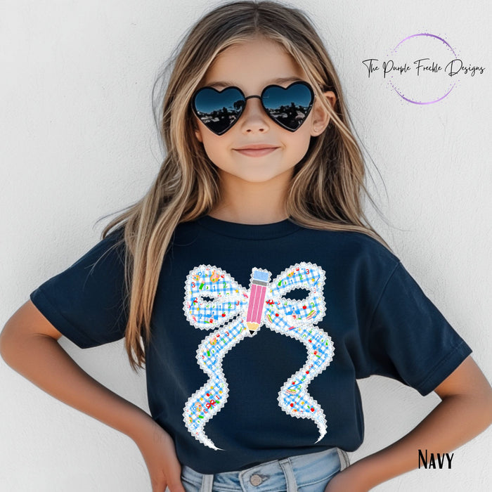 Kids School Pencil Bow