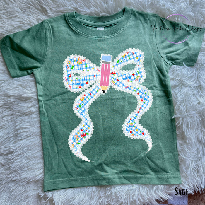 Kids School Pencil Bow