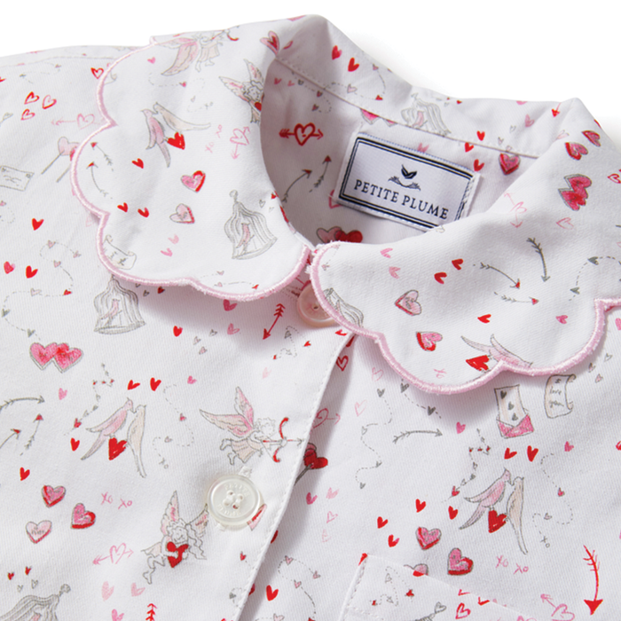 Kid's Twill Colette Pajama Set in Love Song