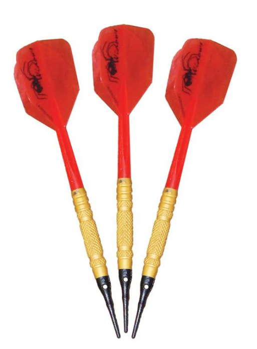Laserdarts Gold Widows - Knurled Soft Tip Darts 20 Grams