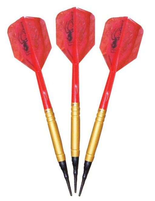 Laserdarts Gold Widows - Smooth Soft Tip Darts 18 Gram