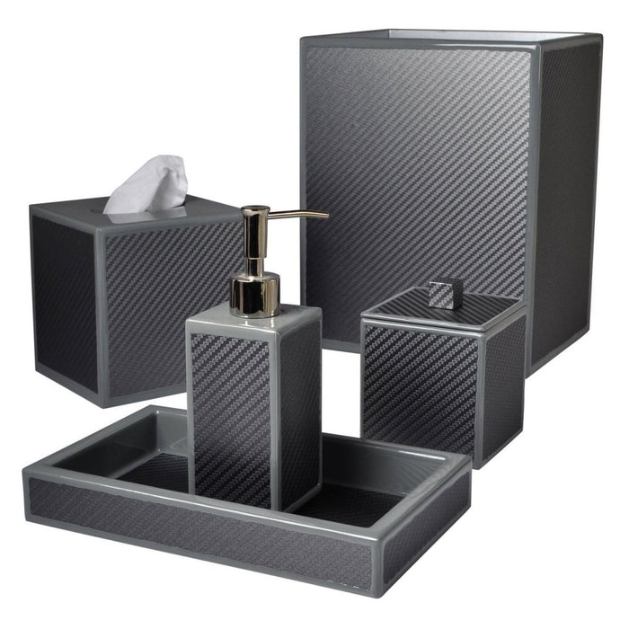 Le Mans Graphite Bath Accessories by Mike + Ally | Fig Linens