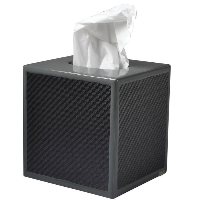 Fig Linens -Mike + Ally Le Mans Graphite Tissue Box Cover