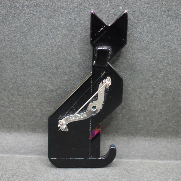 Lea Stein “Art deco cat” brooch