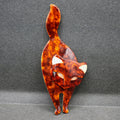 Lea Stein tortoiseshell brown “Standing cat” brooch