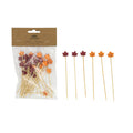 Leaf Handle Bamboo Single Use Picks, Set of 50 - The Preppy Bunny