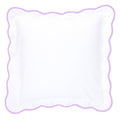 Lilac Pique Scallop Shams