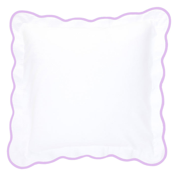 Lilac Pique Scallop Shams