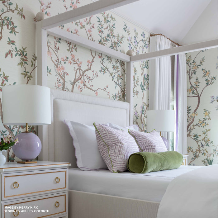 Lilac Pique Scallop Shams