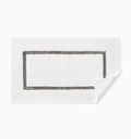 Lindo Bath Rug in White and Iron Grey by Sferra - Non-skid backing Bathroom Rug - Image 1