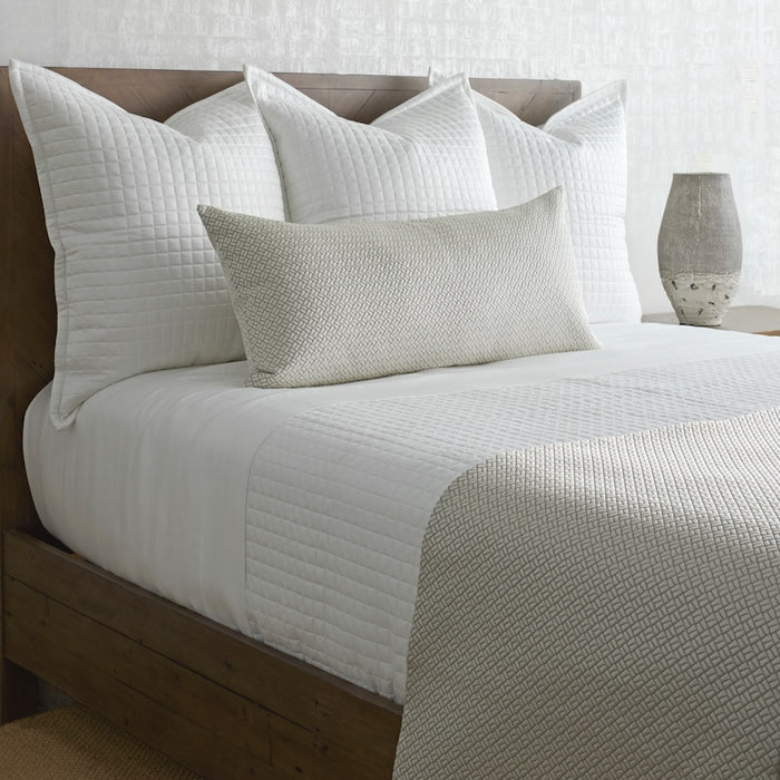 Link Bed Finisher Set in Silver by Ann Gish at Fig Linens and Home