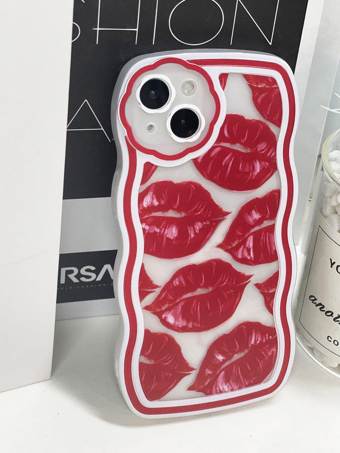 Lip Print Clear Phone Case - Decotree.co Online Shop