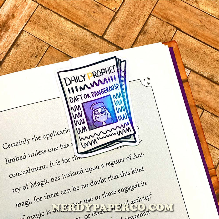 Magical Newspaper | Hand Drawn Magnetic Bookmark