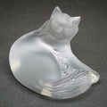 Marie-Claude Lalique happy cat sculpture/paperweight