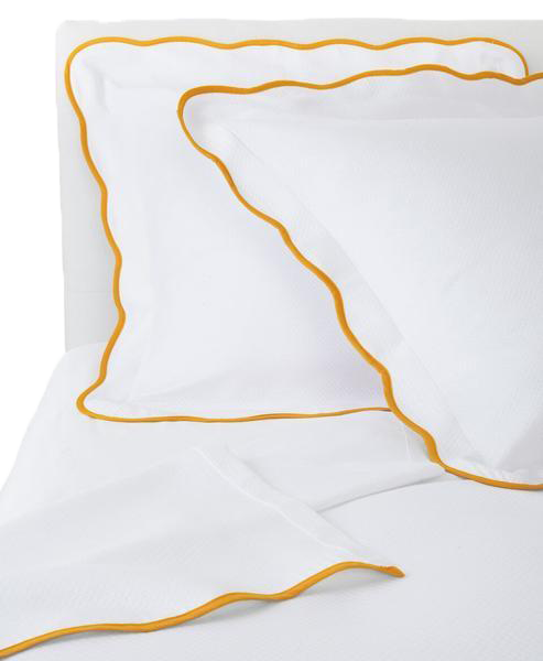 Marigold Pique Scallop Bedding