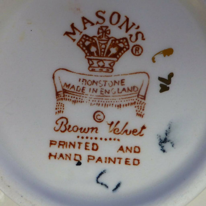 Masons Ironstone - Brown Velvet Covered Sugar Bowl