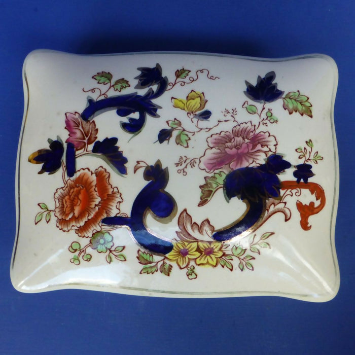 Masons Ironstone Blue Mandalay Playing Card Trinket Box