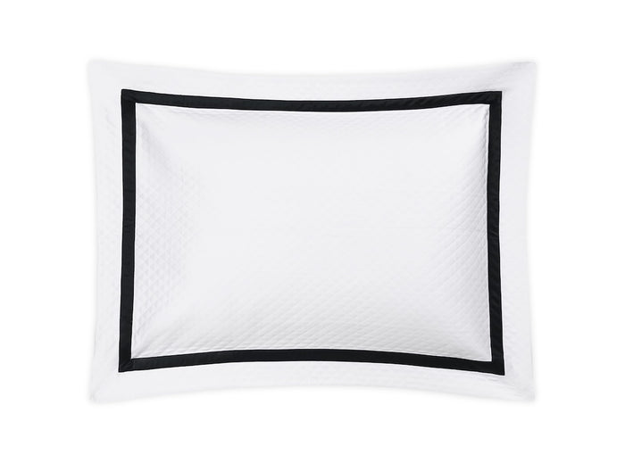 Matouk Matouk Lowell Matelassé Black - King Sham 21 x 36 Black at FIG LINENS AND HOME - 2