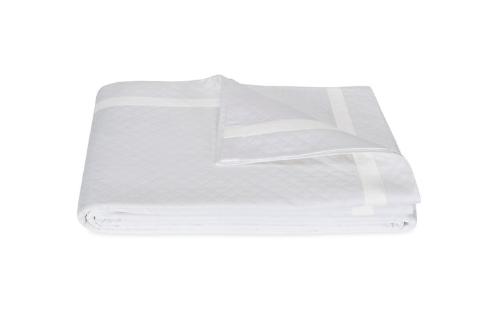 Matouk Matouk Lowell Matelassé Bone - King Coverlet 112 x 97 Bone at FIG LINENS AND HOME - 1