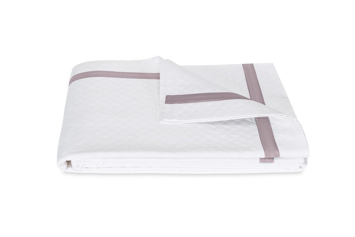 Matouk Matouk Lowell Matelassé Deep Lilac - King Coverlet 112 x 97 Deep Lilac at FIG LINENS AND HOME - 1