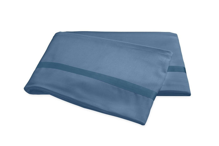 Flat Sheet in Matouk Nocturne Sea Blue Bedding | Fig Linens and Home