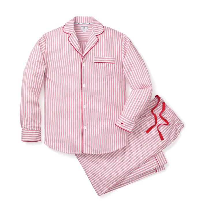 Men's Antique Red Ticking Stripe Pajama Set
