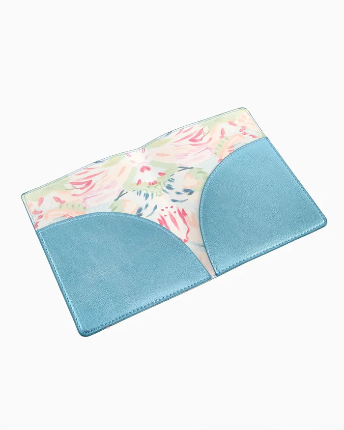Metallic Light Blue Mahjong Card Folio - The Preppy Bunny