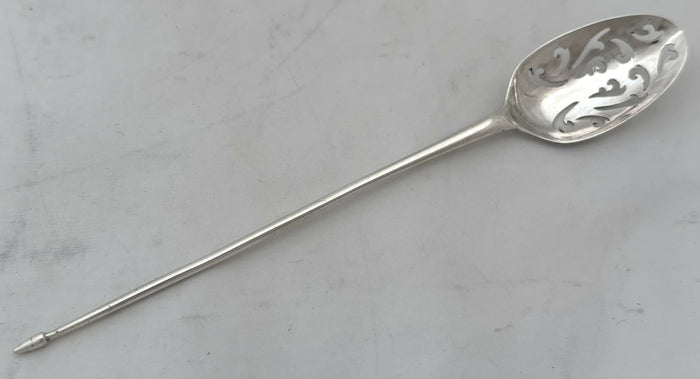 Mid 18th Century English Silver Rat Tail Mote Spoon.