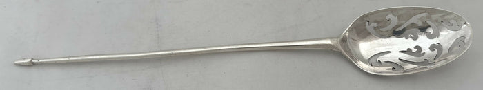 Mid 18th Century English Silver Rat Tail Mote Spoon.