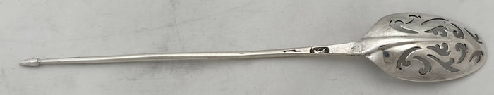 Mid 18th Century English Silver Rat Tail Mote Spoon.