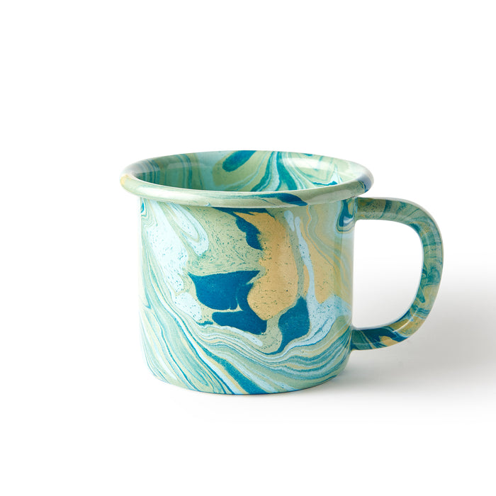 Mint Swirl Enamelware Mug