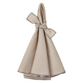 Napa Beige & Gray Round Napkins by Mode Living | Fig Linens