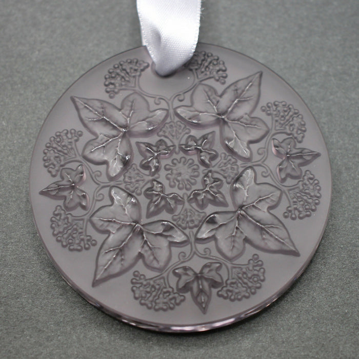 New Lalique: 2024 Dusky purple crystal “Lierre” Christmas ornament