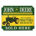 Open Road Brands John Deere Two-Cylinder Tractors Sold Here Metal Sign