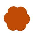 Orange Lacquered Scallop Coasters, set of 4